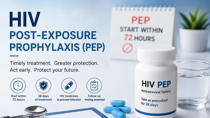 HIV post-exposure prophylaxis PEP information poster